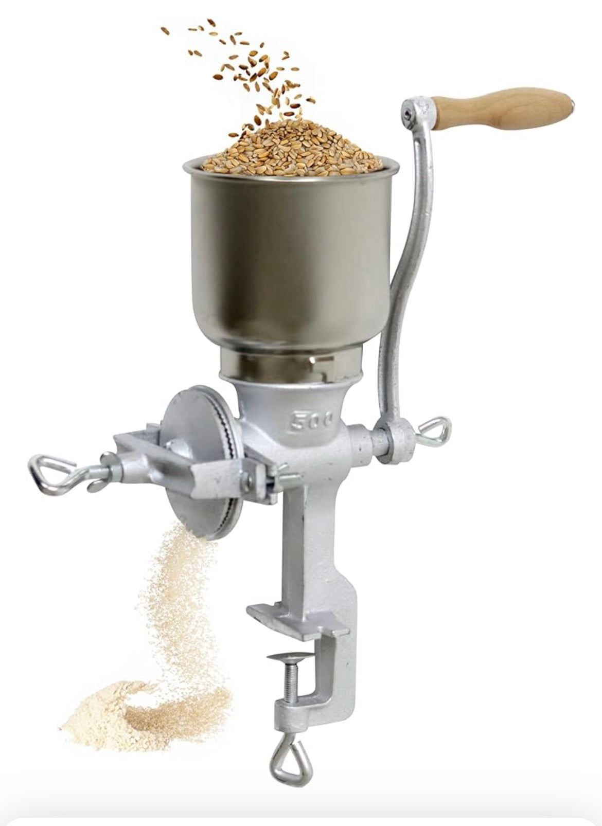 1 Year Supply: 750 pounds of assorted dried grains (25 buckets), 22 pounds of table salt, 1 bucket/pail opener